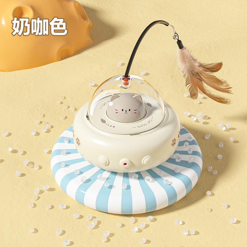 智能幽浮電動貓玩具 寵物玩具 電動逗貓棒 逗貓棒 智能逗貓玩具 貓咪玩具 智能玩具