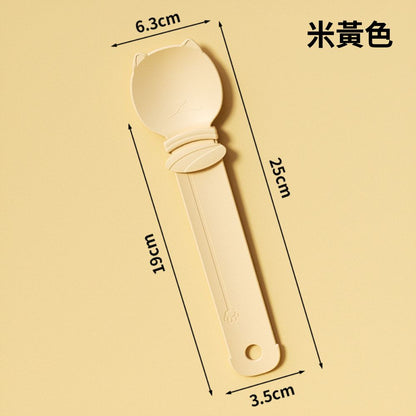ZYG 圓形貓臉 肉泥餵食器 貓咪餵食勺 擠壓器 防滴漏肉泥勺 防咬手神器 貓零食工具 餵食湯匙 寵物用品