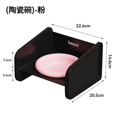 Keevii翻翻碗 寵物碗 陶瓷寵物碗 寵物食碗 餵食碗 貓碗 貓食碗 防溢食 護頸寵物碗 防翻碗 狗碗