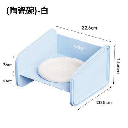 Keevii翻翻碗 寵物碗 陶瓷寵物碗 寵物食碗 餵食碗 貓碗 貓食碗 防溢食 護頸寵物碗 防翻碗 狗碗