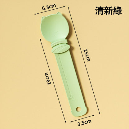 ZYG 圓形貓臉 肉泥餵食器 貓咪餵食勺 擠壓器 防滴漏肉泥勺 防咬手神器 貓零食工具 餵食湯匙 寵物用品