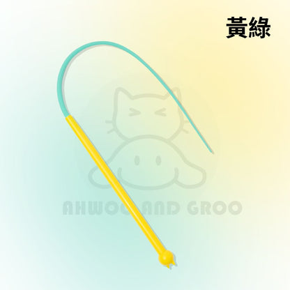 AHWOO馬卡龍皮鞭逗貓棒 耐咬逗貓棒 仿真尾巴逗貓棒 互動貓玩具 貓玩具 環保可替換頭