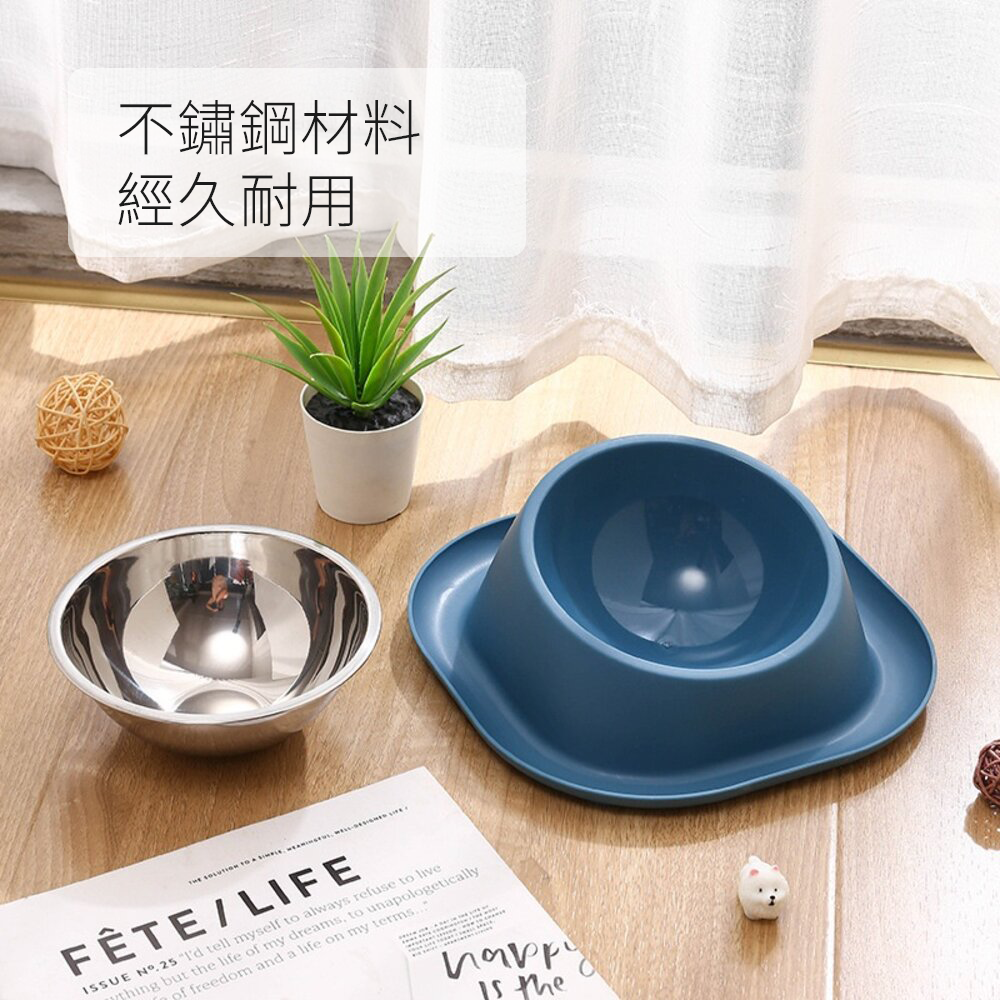 HYC不鏽鋼防蟻傾斜 單碗 傾斜寵物碗 寵物食具 不鏽鋼單碗 彩色單碗 貓狗 健康水碗