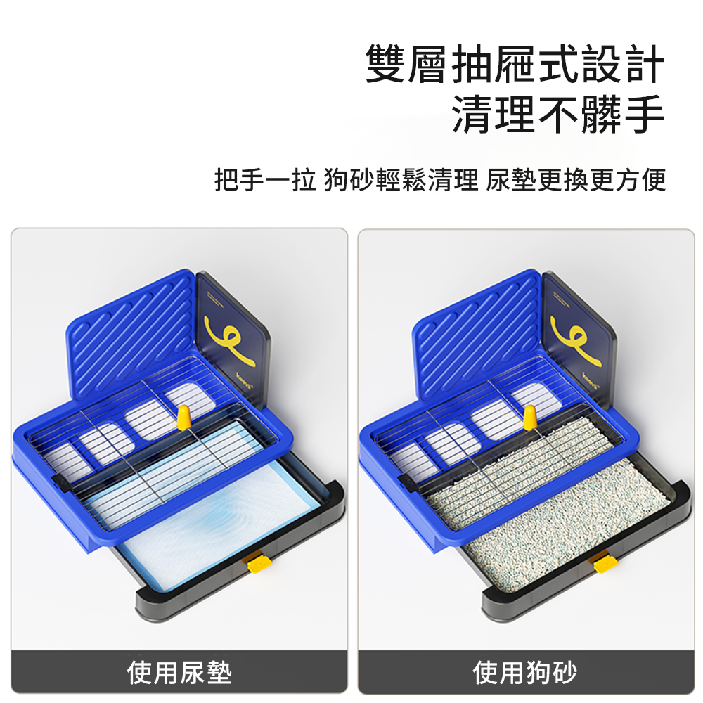 KEEVII 圍牆狗廁所 狗專用 中小型犬 小狗 防踩屎 寵物 砂屎盆 拉屎神器