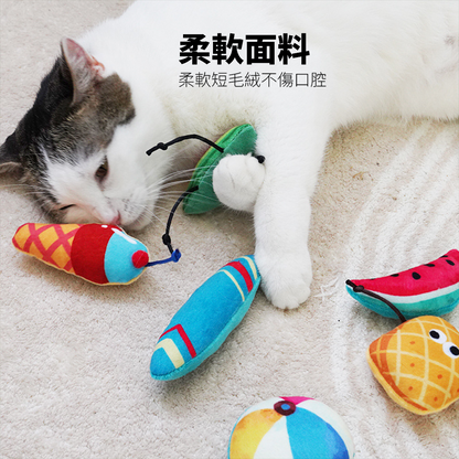 卡啦酷寵 假日衝浪貓玩具 貓咪玩具 自嗨解悶 貓薄荷 耐咬 幼貓磨牙 逗貓棒 寵物用品 貓咪玩具套裝