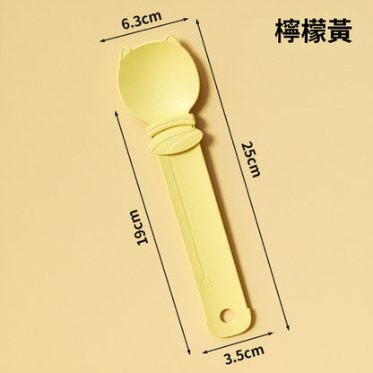 ZYG 圓形貓臉 肉泥餵食器 貓咪餵食勺 擠壓器 防滴漏肉泥勺 防咬手神器 貓零食工具 餵食湯匙 寵物用品