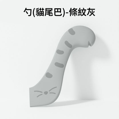 ZYG 貓耳貓尾 罐頭蓋 罐頭勺 寵物罐頭保鮮蓋 寵物罐頭勺 罐頭密封蓋 貓尾巴開罐器 罐頭矽膠蓋