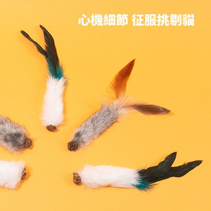 AHWOO 兔毛 蟲癭果 咬咬貓 玩具 貓玩具 天然兔毛蟲 癭果 羽毛 磨牙 啃咬 自嗨 解悶 自己玩 逗貓神器 貓咪