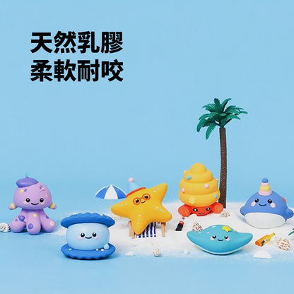 Roroarrr 天然乳膠發聲玩具 海洋系列 狗玩具 可愛造型 天然玩具 安全玩具 海洋生物造型