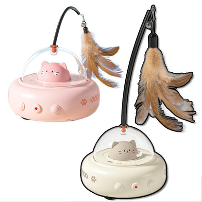 智能幽浮電動貓玩具 寵物玩具 電動逗貓棒 逗貓棒 智能逗貓玩具 貓咪玩具 智能玩具