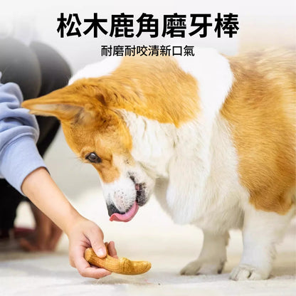 GIGWI木頭鹿角磨牙棒 狗狗玩具 磨牙玩具 寵物玩具 耐咬潔齒 木塑鹿角 耐磨耐咬玩具 潔牙骨頭 寵物用品