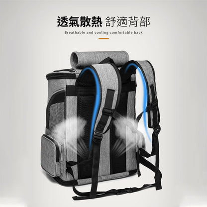 GZD便攜透氣後背包 寵物包 寵物便攜包 狗狗外出包 可折疊貓包狗包 硬底大容量包 寵物外出包