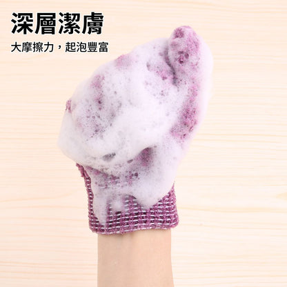 C即墨洗澡手套 螺旋厚款 沐浴手套 毛巾手套 搓澡手套 搓澡巾 去角質手套 寵物洗澡手套 多色不挑