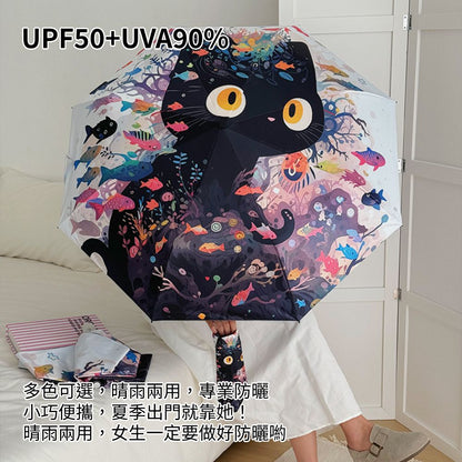梵高防曬 自動摺疊傘 雨傘 自動傘 防曬傘 晴雨兩用傘 折疊傘
