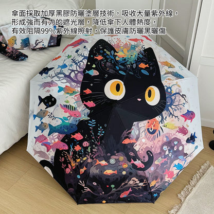 梵高防曬 自動摺疊傘 雨傘 自動傘 防曬傘 晴雨兩用傘 折疊傘