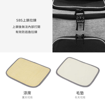 GZD便攜透氣後背包 寵物包 寵物便攜包 狗狗外出包 可折疊貓包狗包 硬底大容量包 寵物外出包