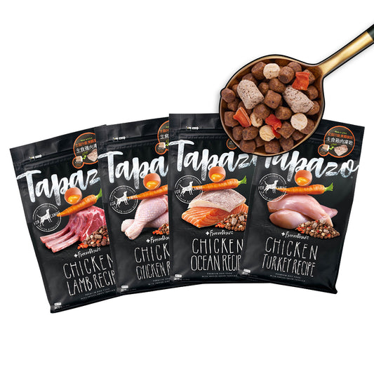 TAPAZO 特百滋 凍乾三重奏狗飼料 狗糧 成犬 熟齡犬 幼犬 狗飼料 毛掌櫃寵物