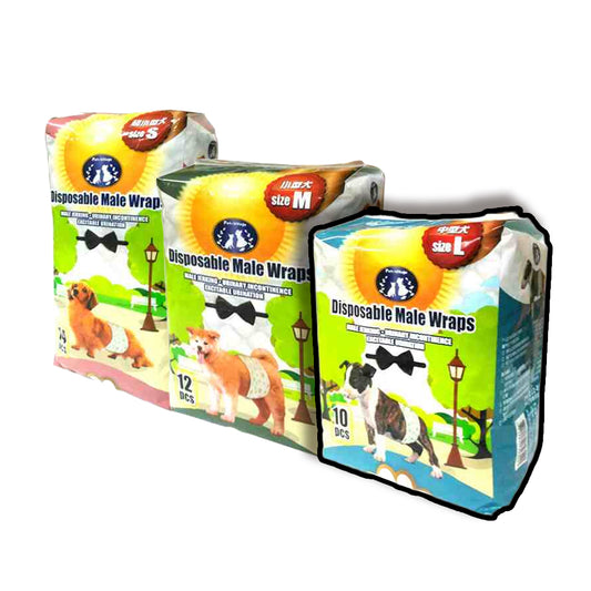 Pet Village 魔法村 公狗禮貌帶 拋棄式禮貌帶 多種尺寸 禮貌帶 寵物尿布 狗尿布