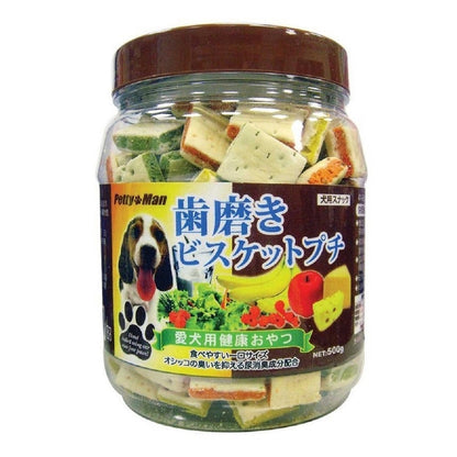 PettyMan 烘焙點心 500g 桶裝 犬零食 寵物潔牙零食 潔牙餅