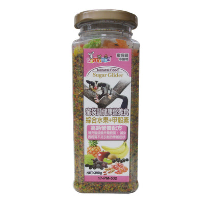 PettyMan 蜜袋鼯健康食-綜合水果 390g 蜜袋鼯飼料 小寵飼料 蜜袋鼯主食 蜜袋鼯食物 蜜袋鼯