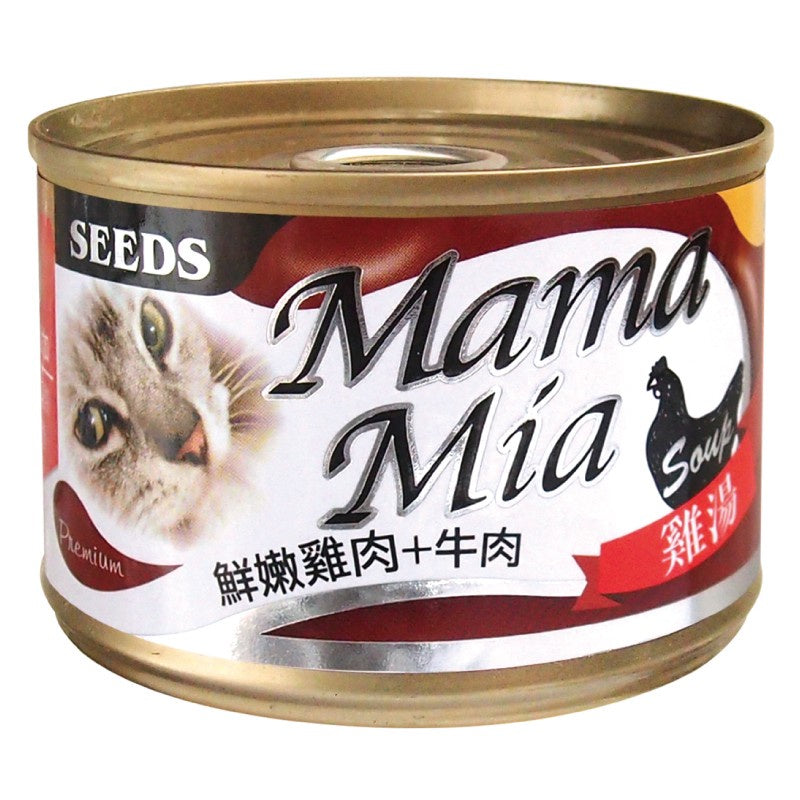 SEEDS 惜時 MamaMia 愛貓軟凍 雞湯餐罐 貓罐 副食罐 貓罐頭