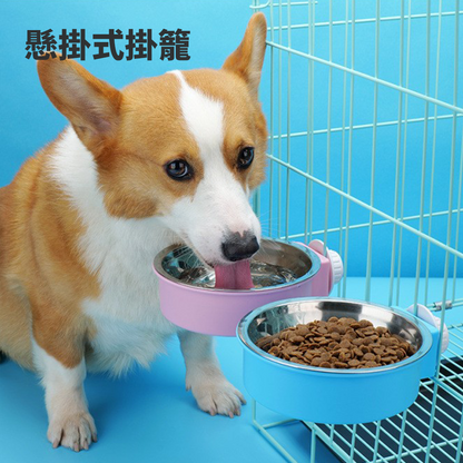 懸掛式掛籠 不鏽鋼寵物碗 貓碗可拆卸 寵物食具 防打翻狗碗