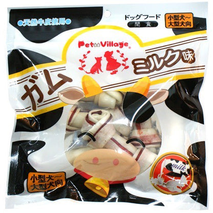 Pet Village 魔法村 犬用 牛奶牛皮骨結 香脆棒 耐咬棒 狗零食 潔牙骨