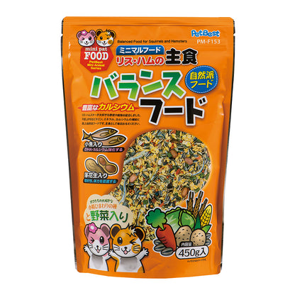 PetBest 自然派倉鼠主食 450g 自然派倉鼠飼料 倉鼠飼料 鼠飼料 鼠主食 倉鼠糧 倉鼠主食 全鼠類主食 小動物