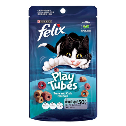 Felix Party Mix 貓脆餅 菲力貓 香酥捲 貓點心 貓食品 貓餅乾 喜躍 貓零食 Play tube
