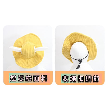 寵物帽 漁夫帽 戶外遮陽帽 寵物帽子 帽子 寵物遮陽帽 遮陽帽 燈芯絨面料