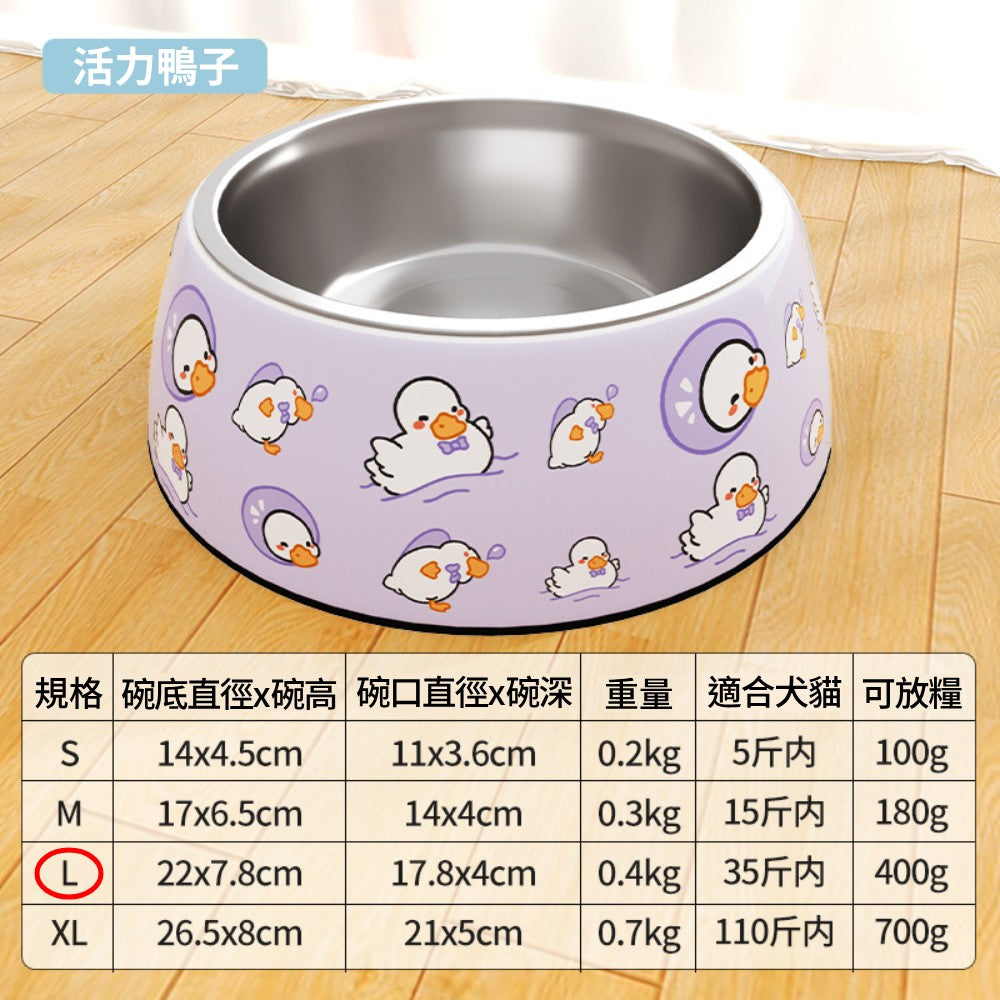 密胺不銹鋼寵物碗 飼料碗 狗碗 貓碗 寵物餵食碗 寵物防翻碗 寵物喝水碗 寵物碗 寵物碗不鏽鋼