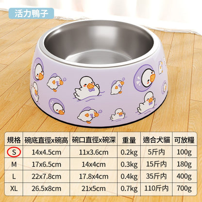 密胺不銹鋼寵物碗 飼料碗 狗碗 貓碗 寵物餵食碗 寵物防翻碗 寵物喝水碗 寵物碗 寵物碗不鏽鋼