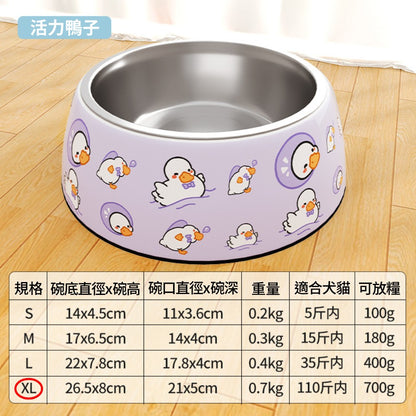 密胺不銹鋼寵物碗 飼料碗 狗碗 貓碗 寵物餵食碗 寵物防翻碗 寵物喝水碗 寵物碗 寵物碗不鏽鋼