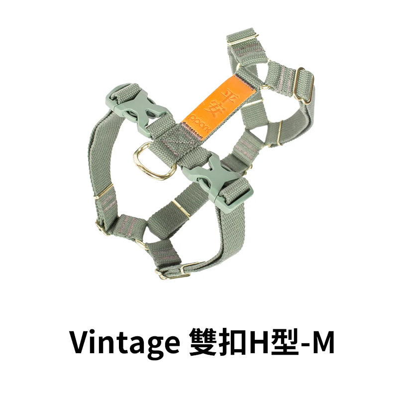 PPARK 寵物工園 - Vintage雙扣H胸背帶 CoolFit3扣H胸背帶