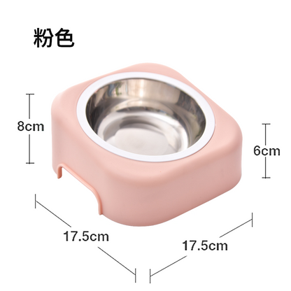 YK斜坡不銹鋼單碗 不銹鋼寵物碗 寵物碗 寵物盆 狗碗 貓碗 塑膠碗 寵物