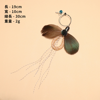 NeeBoo 網管飛蝶替換頭 仿真 羽毛 昆蟲 逗貓棒 替換頭 網管貓玩具 飛蟲 逗貓桿配件